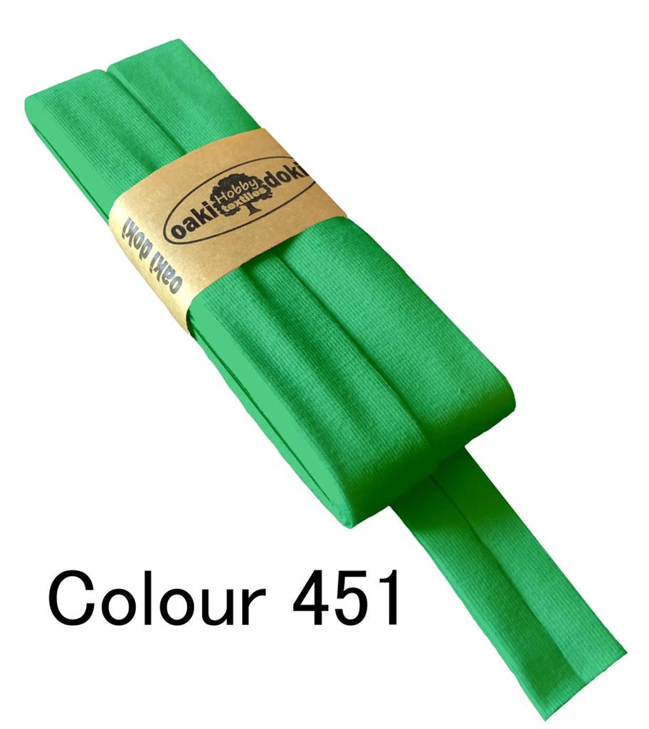 Jersey bias binding | oaki doki | different colors | 3 meters, 20mm green 451