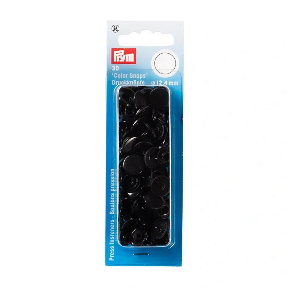 Prym | Nähfrei-Druckknöpfe "Color Snaps", rund, 12,4mm, schwarz