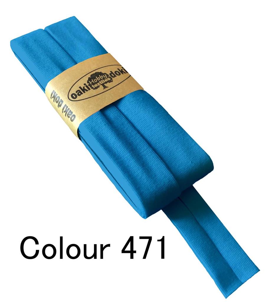 Jersey bias binding | oaki doki | different colors | 3 meters, 20mm<span> - </span>turquoise