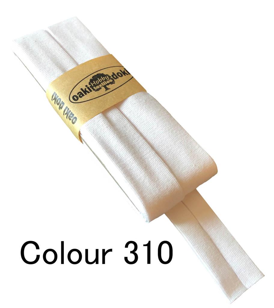Jersey bias binding | oaki doki | different colors | 3 meters, 20mm<span> - </span>cream white