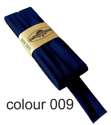 [198410-009] Jersey bias binding | oaki doki | different colors | 3 meters, 20mm dark blue 009