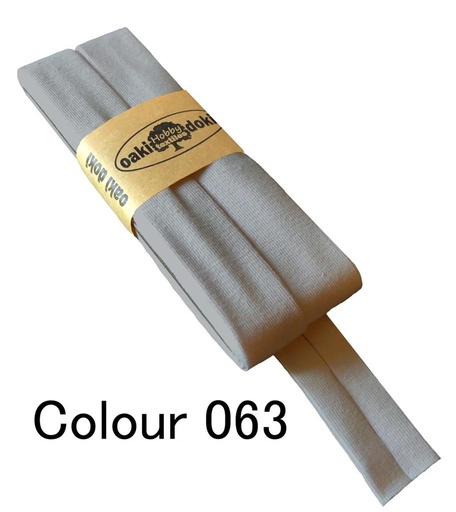 [198410-063] Jersey bias binding | oaki doki | different colors | 3 meters, 20mm gray 063