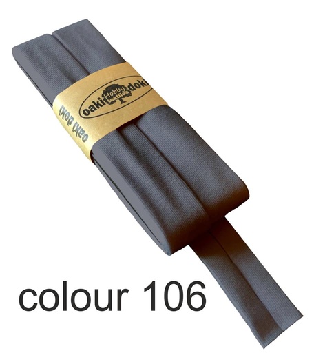 [198410-106] Jersey bias binding | oaki doki | different colors | 3 meters, 20mm blue-gray 106