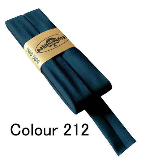 [198410-212] Jersey bias binding | oaki doki | different colors | 3 meters, 20mm ocean blue 212