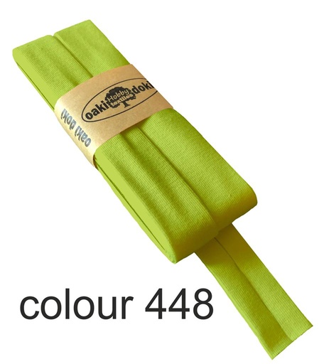 [198410-448] Jersey bias binding | oaki doki | different colors | 3 meters, 20mm green 448