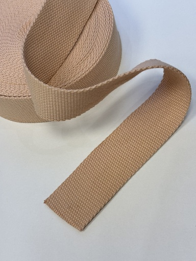 [Gurt-40mm-bwmix-nude] Webbing 40mm cotton mix “Soft” | different colors nude