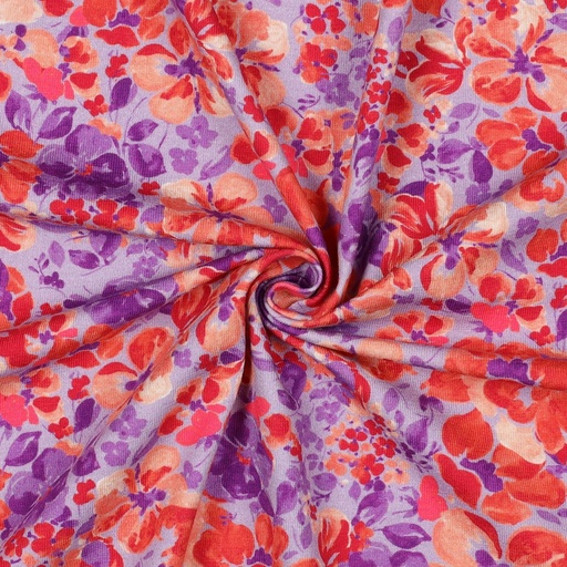 [03230] Jersey | "lilac" | colorful flowers