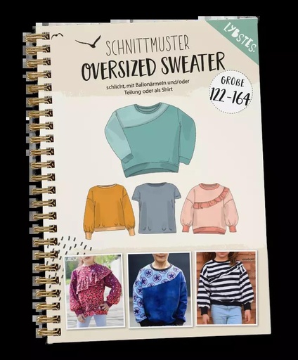 [Lybstes_OS_122] Sewing pattern | Kids | Oversized sweater 122-164
