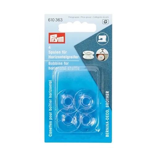 [610363] Prym | Nähmaschinenspulen, Horizontalgreifer, 21,2mm