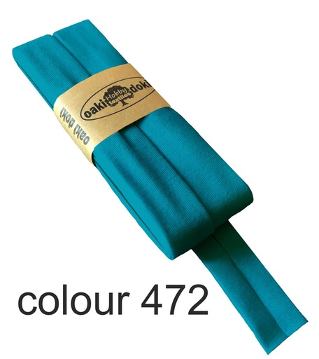[198410-472] Jersey bias binding | oaki doki | different colors | 3 meters, 20mm<span> - </span>turquoise