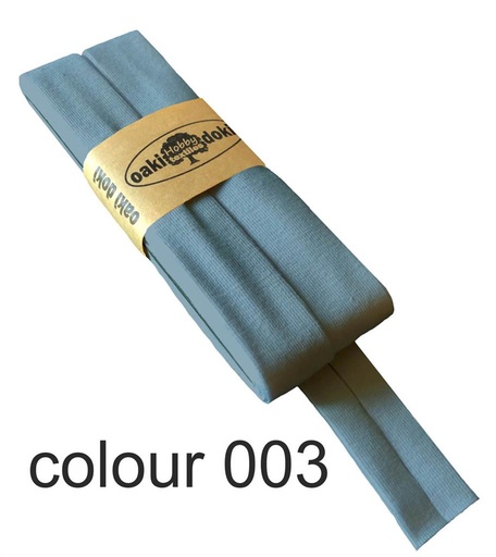 [198410-003] Jersey bias binding | oaki doki | different colors | 3 meters, 20mm<span> - </span>blue/gray