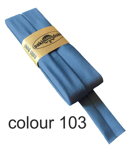 [198410-103] Jersey bias binding | oaki doki | different colors | 3 meters, 20mm<span> - </span>blue
