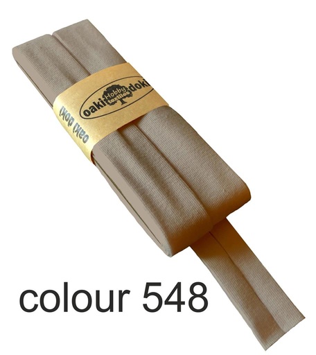 [198410-548] Jersey bias binding | oaki doki | different colors | 3 meters, 20mm<span> - </span>light brown