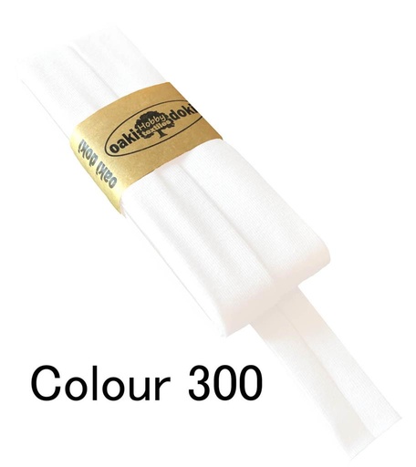[198410-300] Jersey bias binding | oaki doki | different colors | 3 meters, 20mm<span> - </span>white