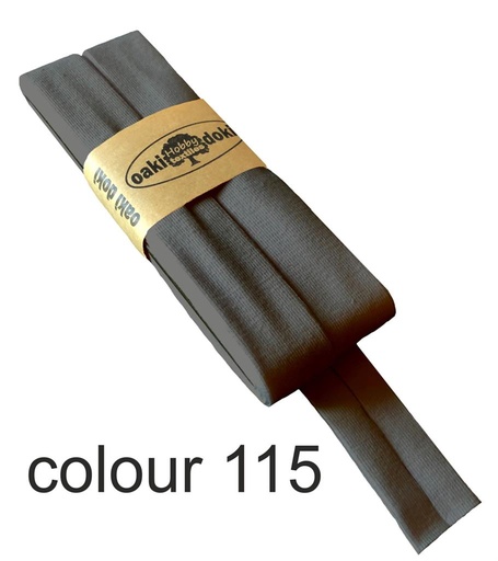 [198410-115] Jersey bias binding | oaki doki | different colors | 3meter, 20mm<span> - </span>anthracite