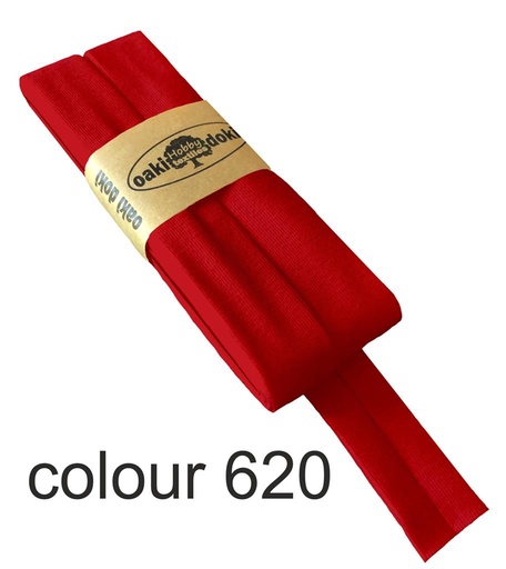 [198410-620] Jersey bias binding | oaki doki | different colors | 3 meters, 20mm<span> - </span>red