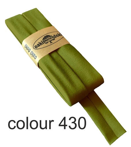 [198410-430] Jersey bias binding | oaki doki | different colors | 3 meters, 20mm<span> - </span>grass green