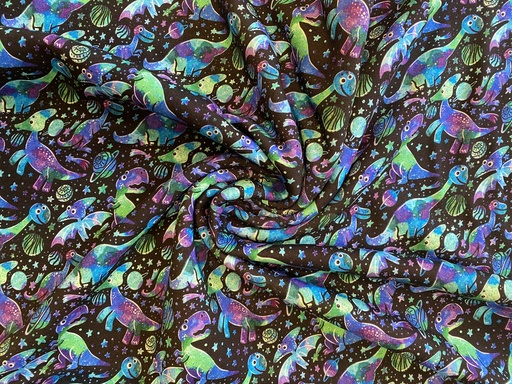 [22552-99s] Sweat | Colorful dinosaurs by Stenzo | black