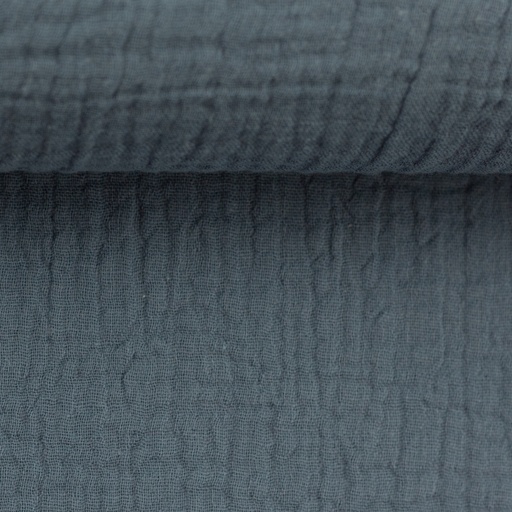 [080985-000259] Double Gauze, Musselin | Jenke by Swafing | rauchblau 259